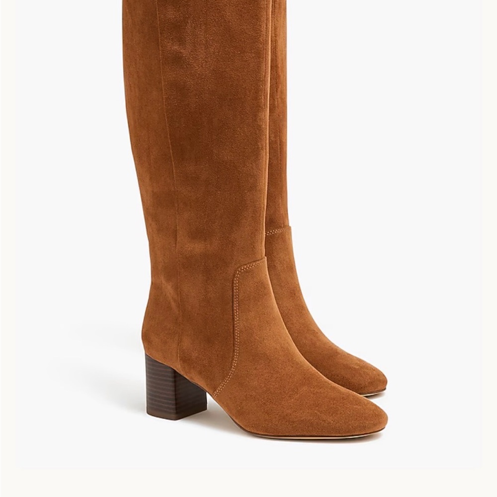 J. Crew Factory Brown Suede Heeled Boots